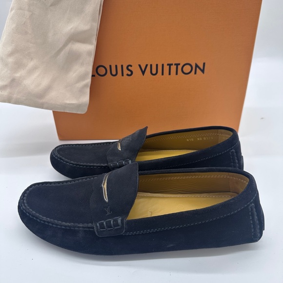 Louis Vuitton Suade Loafer Navy Blue Size 10LV 11US 100% Authentic - Picture 6 of 8